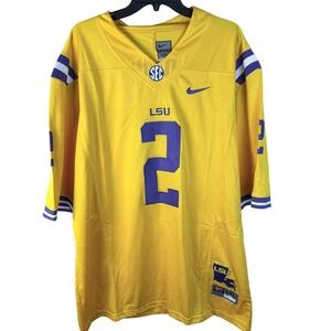 Nike LSU Tigers Football Jersey #2 Kyren Lacy Mens Size XXL Yellow Purple